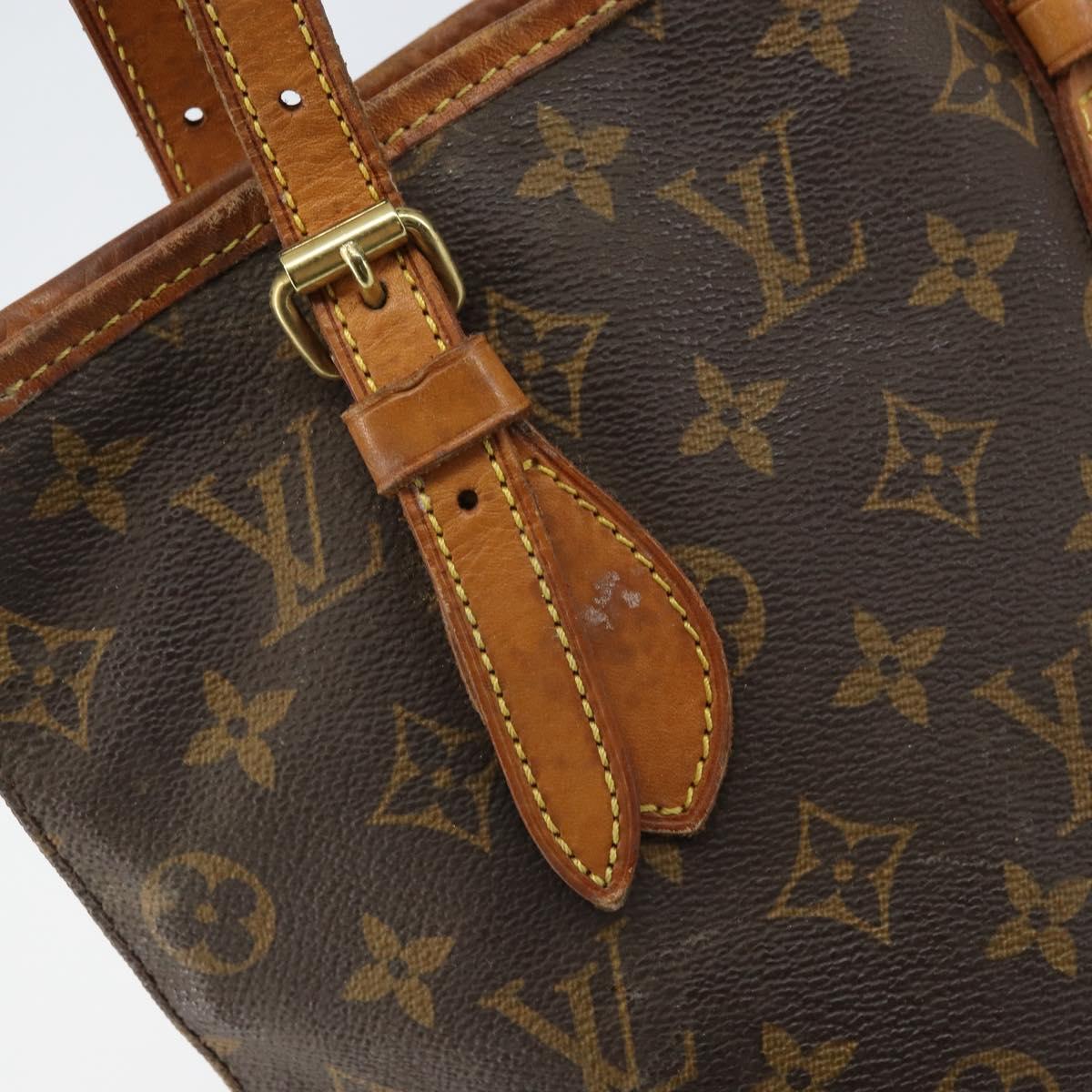 LOUIS VUITTON Monogram Bucket PM Shoulder Bag M42238 LV Auth ka1993