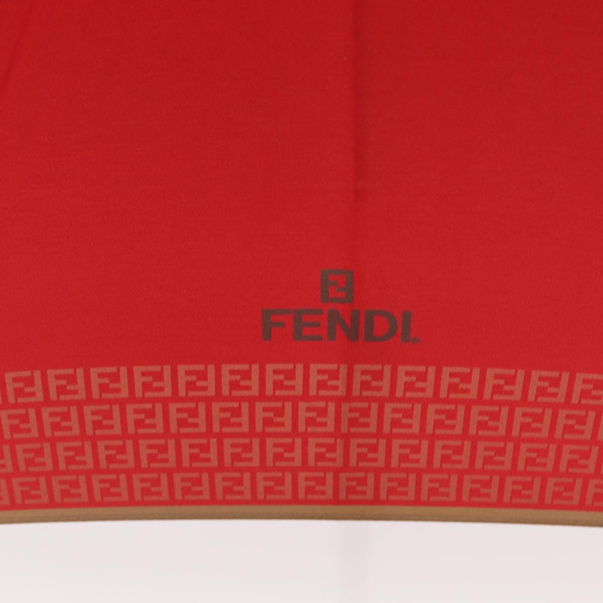 FENDI Zucchino Canvas Umbrella Nylon Red Auth ka2000