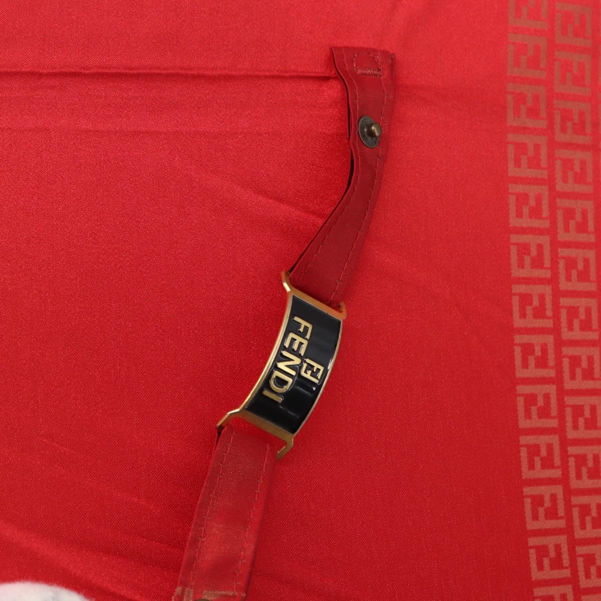 FENDI Zucchino Canvas Umbrella Nylon Red Auth ka2000