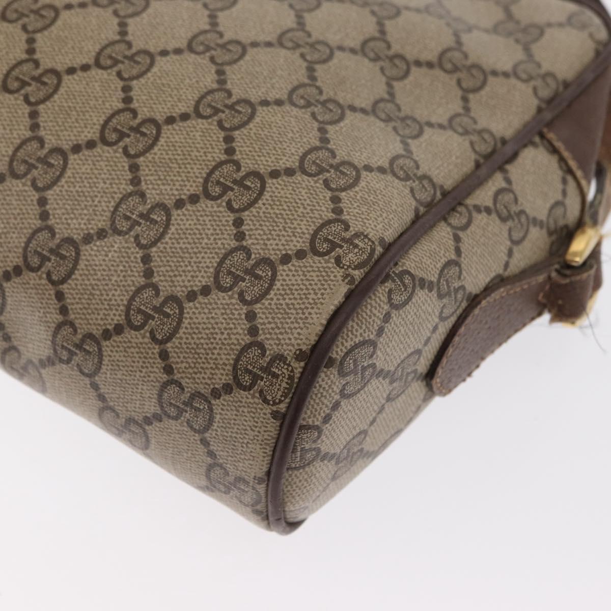 GUCCI GG Supreme Web Sherry Line Bag PVC Beige 001 113 6472 4028 Auth ka2001