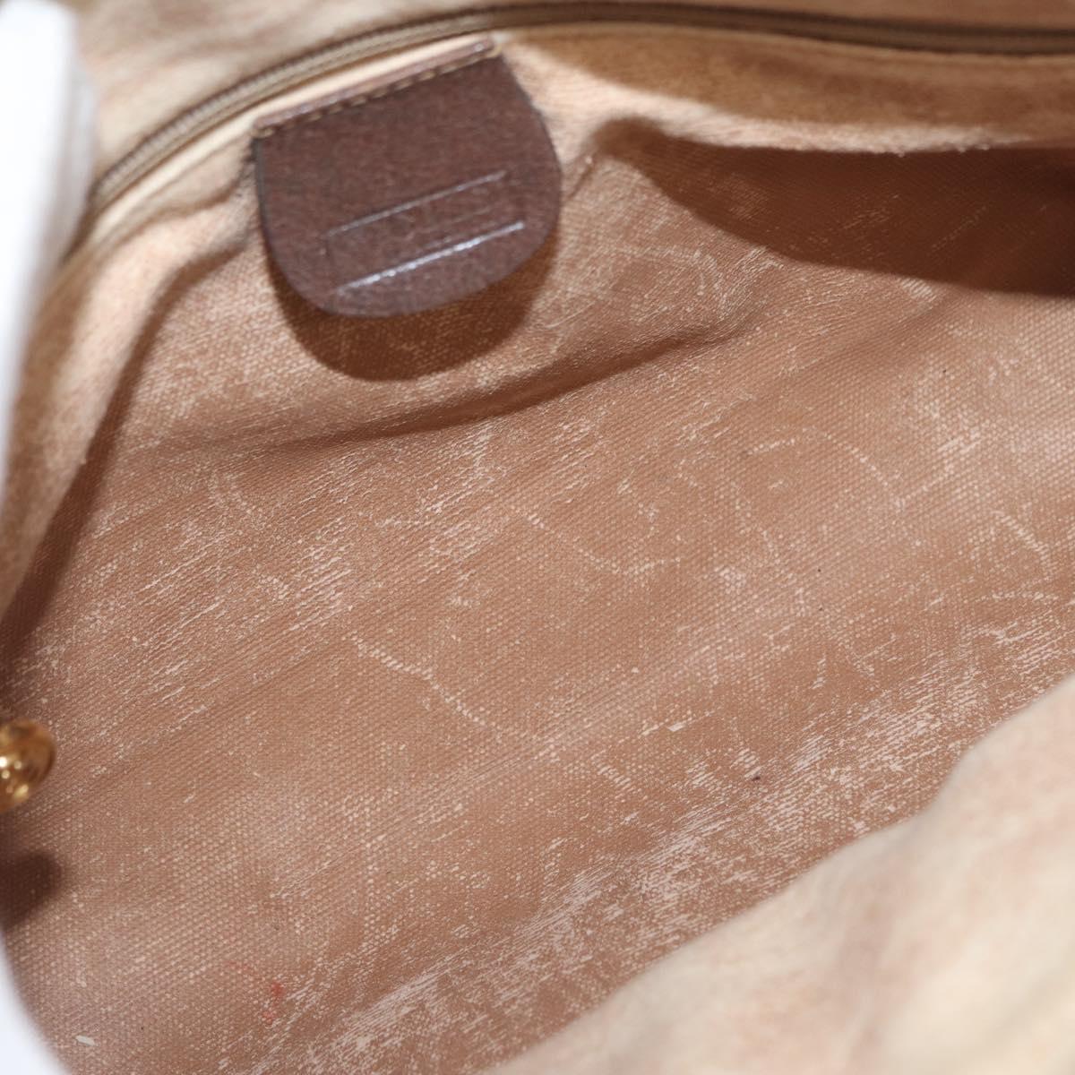 GUCCI GG Supreme Web Sherry Line Bag PVC Beige 001 113 6472 4028 Auth ka2001