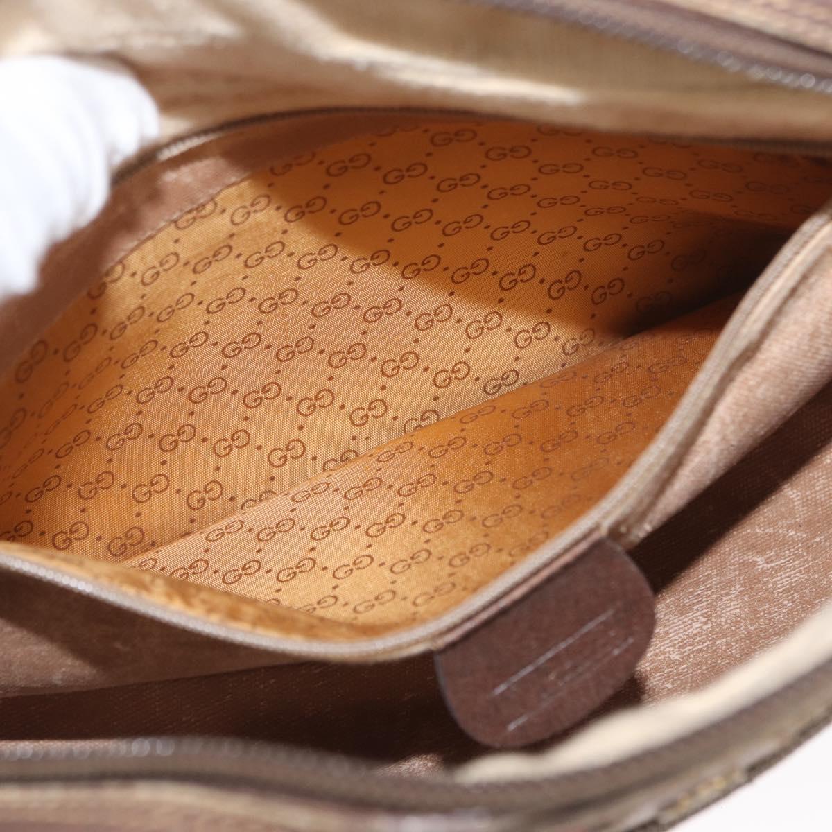 GUCCI GG Supreme Web Sherry Line Bag PVC Beige 001 113 6472 4028 Auth ka2001