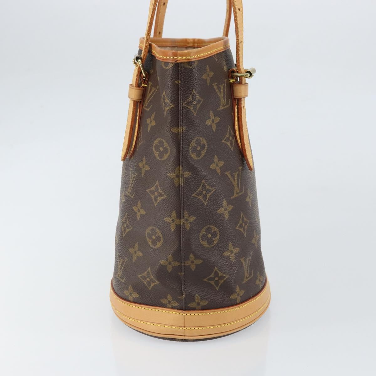 LOUIS VUITTON Monogram Bucket PM Shoulder Bag M42238 LV Auth ka2004