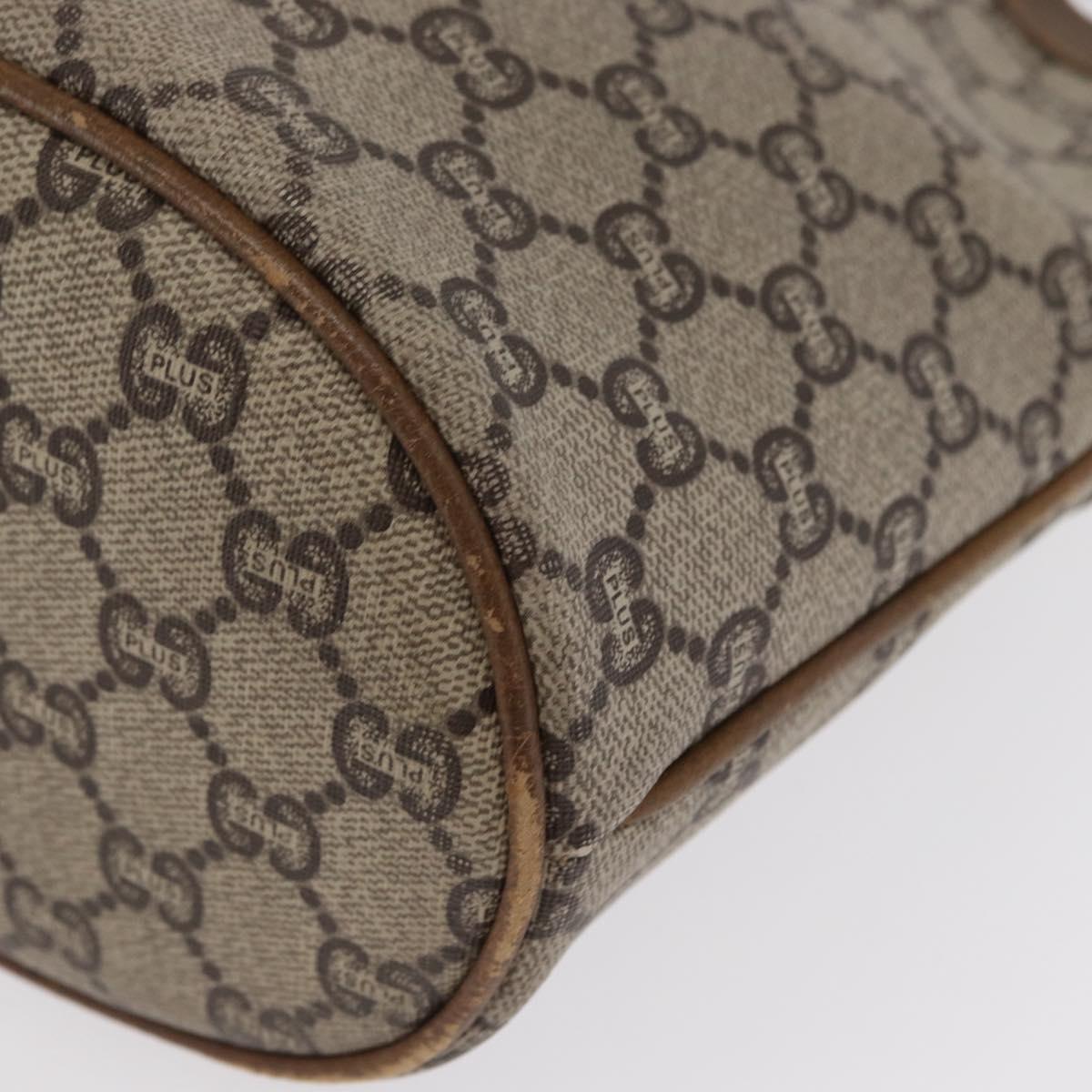 GUCCI GG Plus Supreme Shoulder Bag PVC Beige Gold Auth ka2009