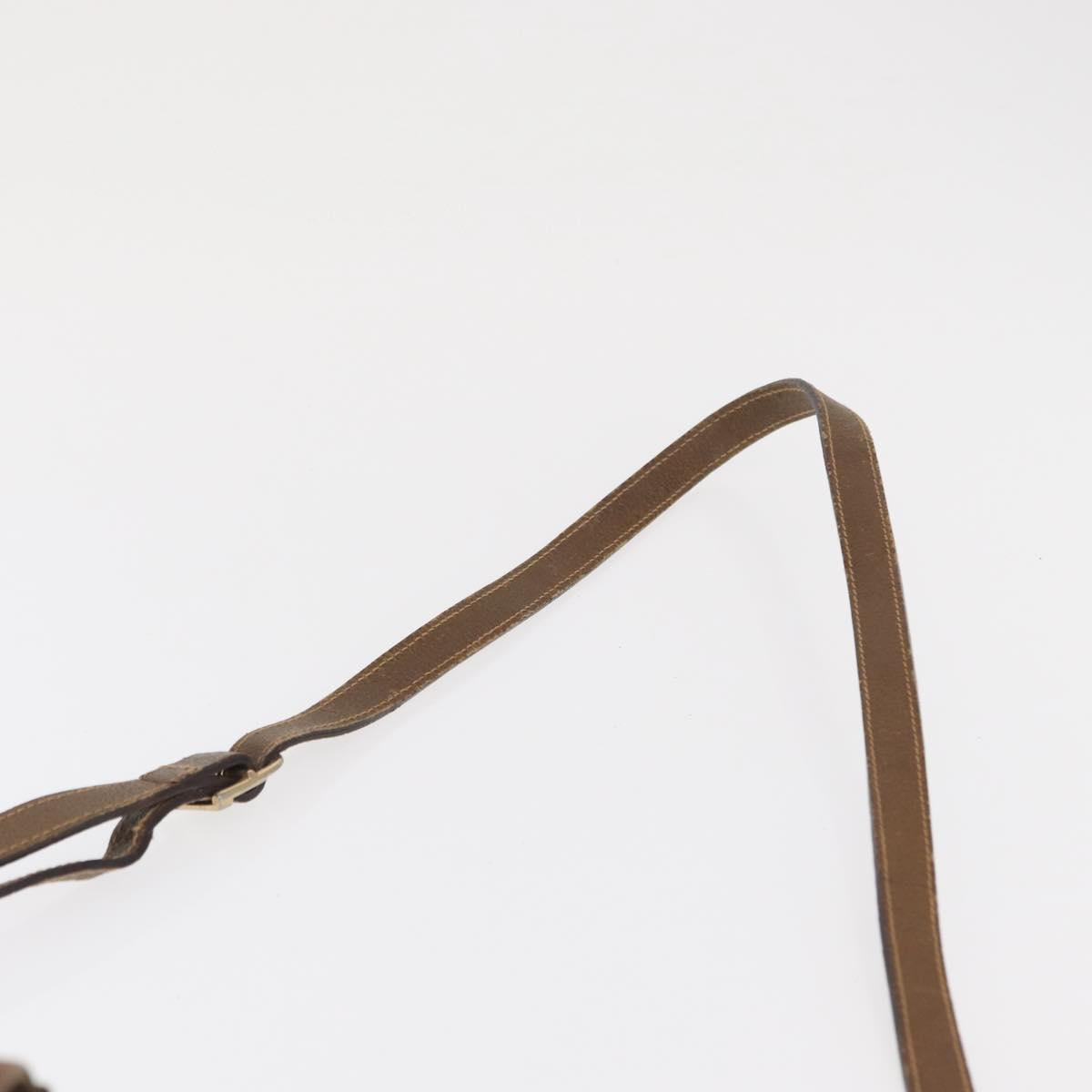 GUCCI GG Plus Supreme Shoulder Bag PVC Beige Gold Auth ka2009
