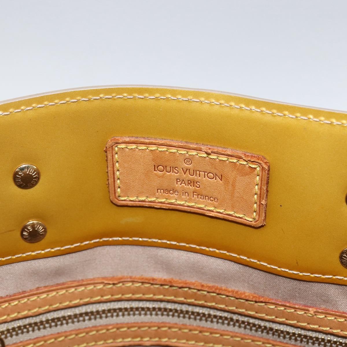 LOUIS VUITTON Monogram Vernis Reade MM Hand Bag Beige M91141 LV Auth ka2015