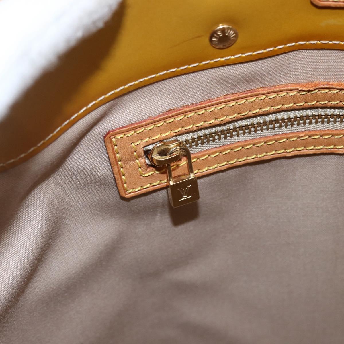 LOUIS VUITTON Monogram Vernis Reade MM Hand Bag Beige M91141 LV Auth ka2015