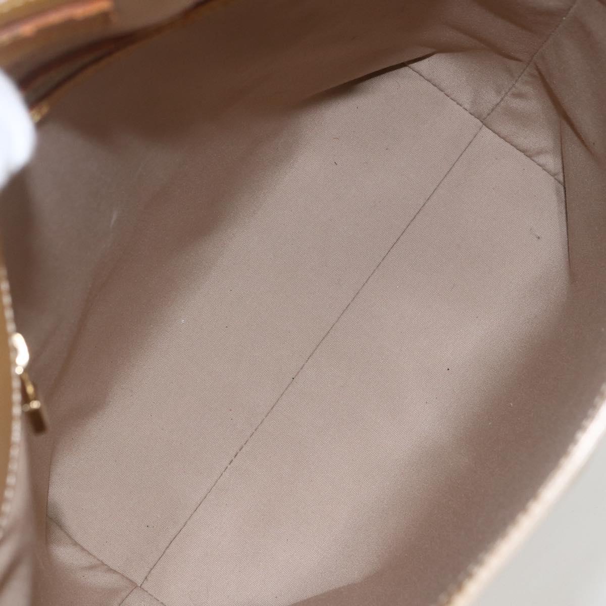 LOUIS VUITTON Monogram Vernis Reade MM Hand Bag Beige M91141 LV Auth ka2015