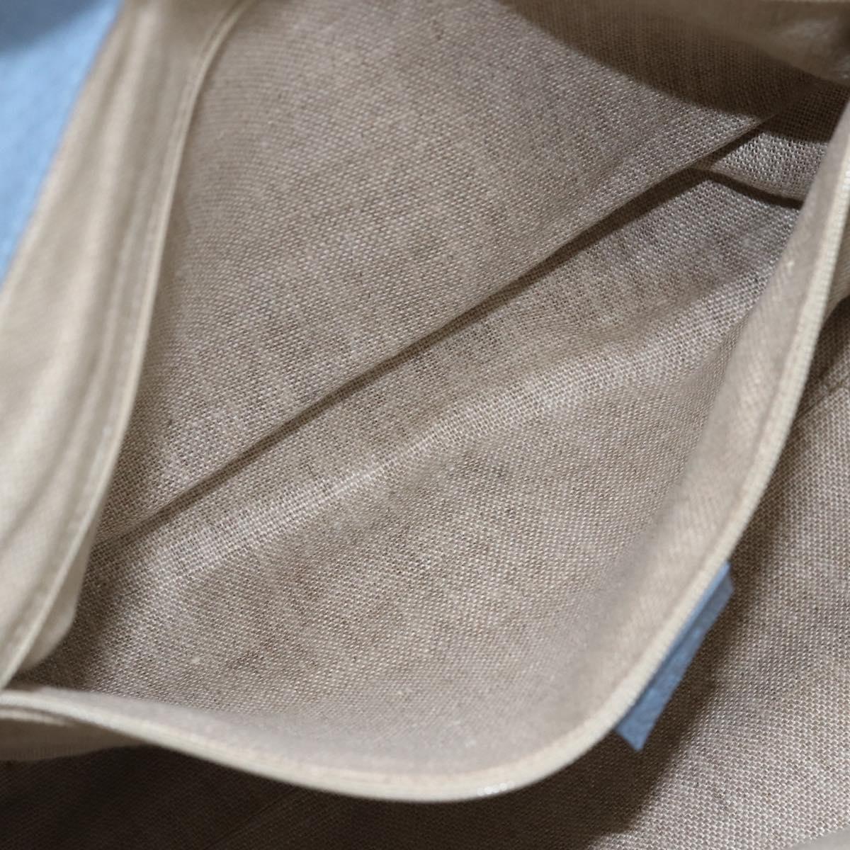 GUCCI Hand Bag Leather 2way Light Blue Gold 449651 Auth ka2016