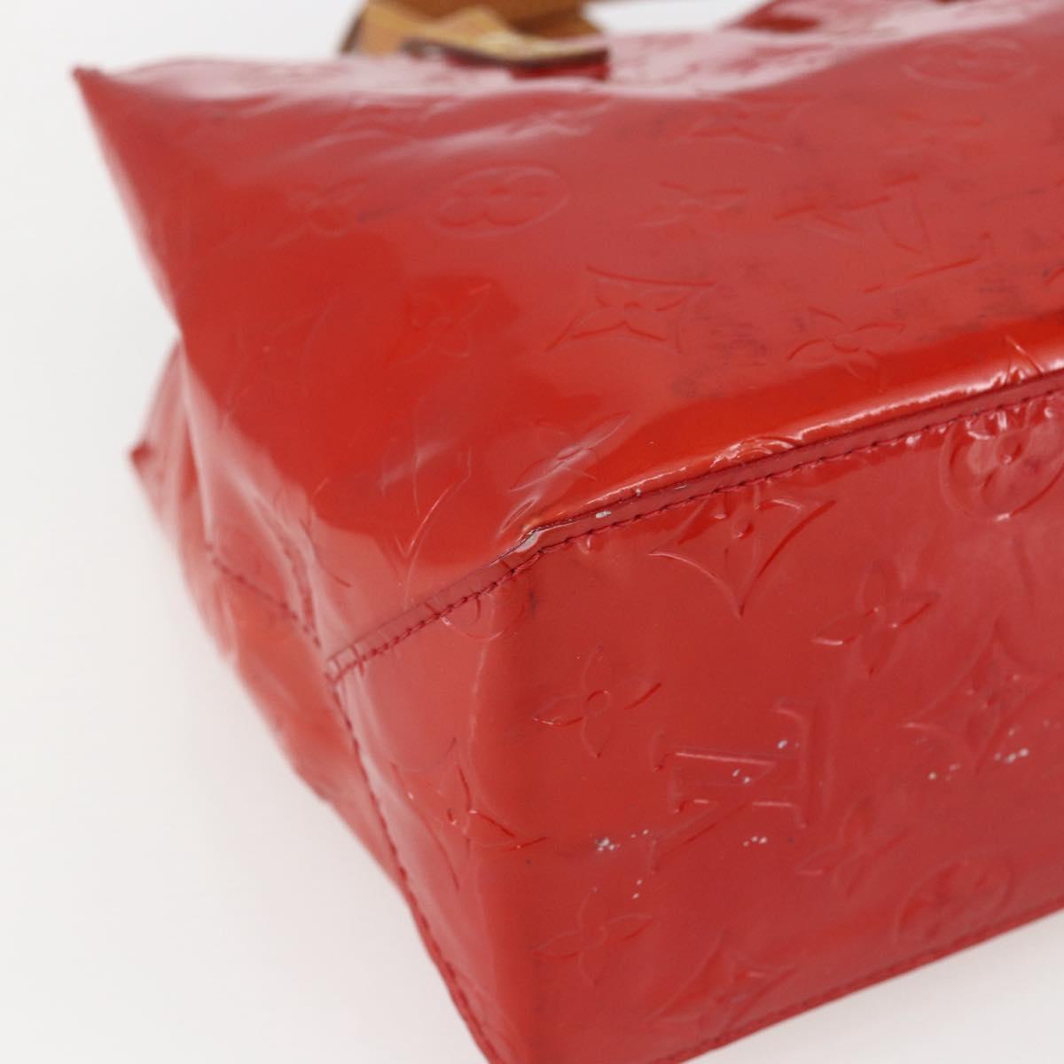 LOUIS VUITTON Monogram Vernis Reade PM Hand Bag Red Rouge M91088 LV Auth ka2020