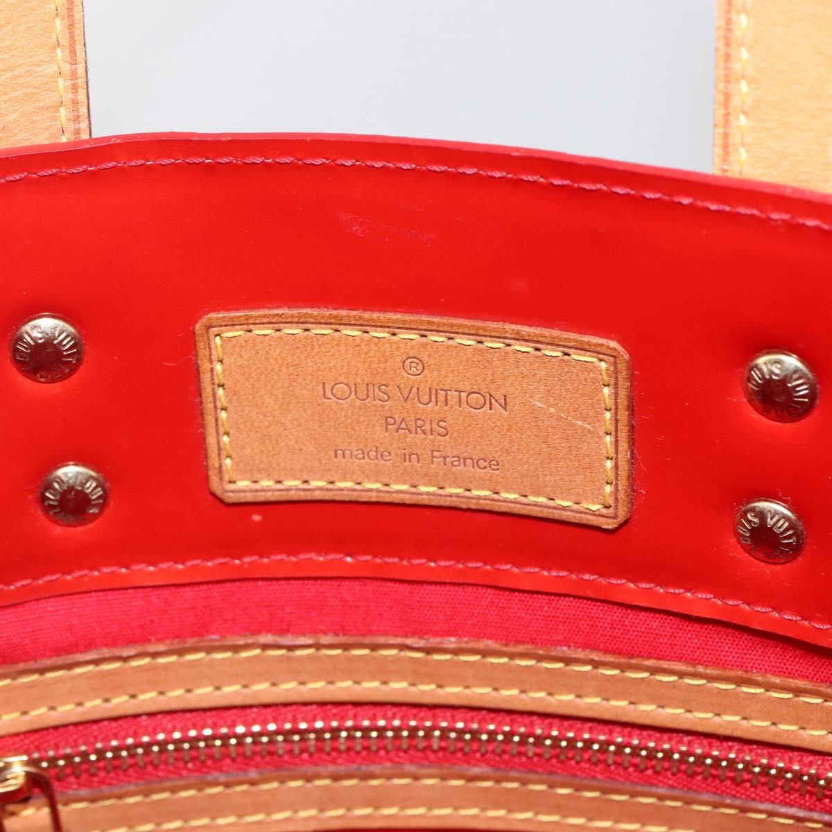 LOUIS VUITTON Monogram Vernis Reade PM Hand Bag Red Rouge M91088 LV Auth ka2020