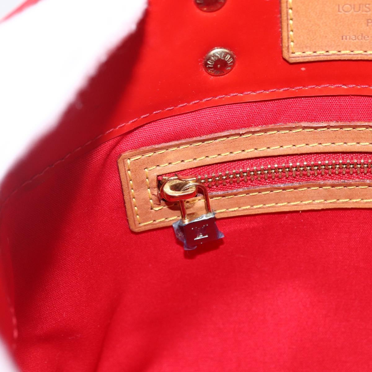 LOUIS VUITTON Monogram Vernis Reade PM Hand Bag Red Rouge M91088 LV Auth ka2020