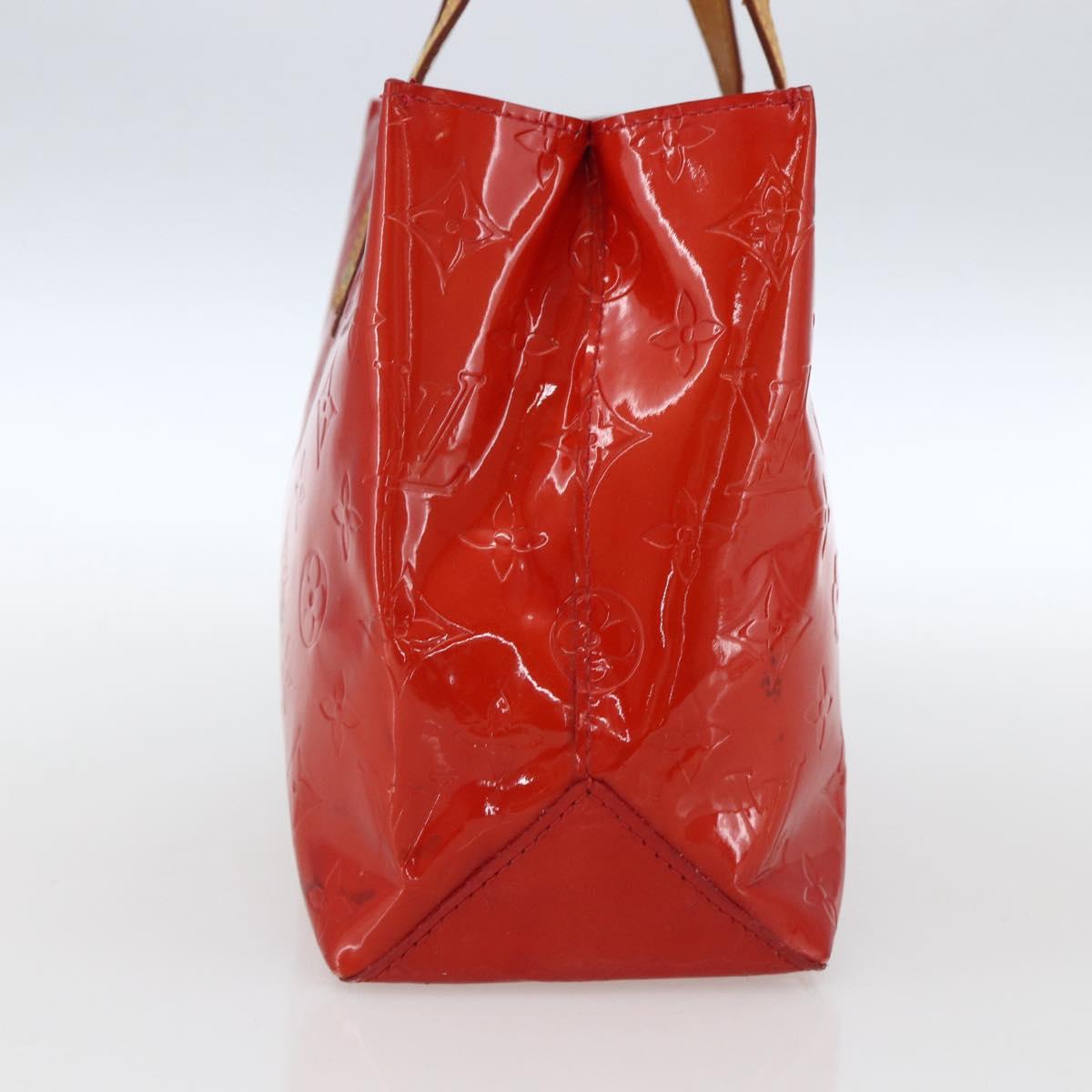 LOUIS VUITTON Monogram Vernis Reade PM Hand Bag Red Rouge M91088 LV Auth ka2020