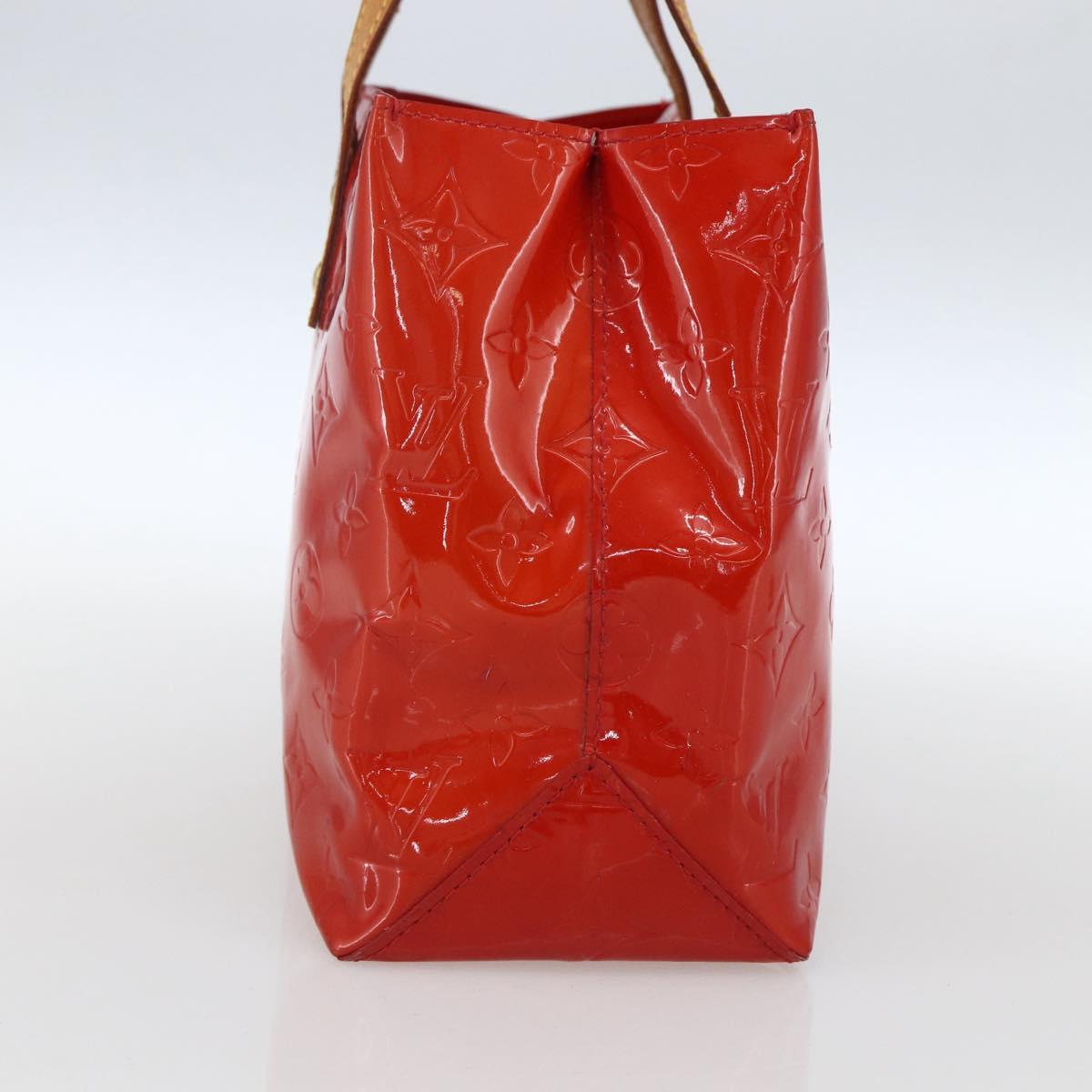 LOUIS VUITTON Monogram Vernis Reade PM Hand Bag Red Rouge M91088 LV Auth ka2020
