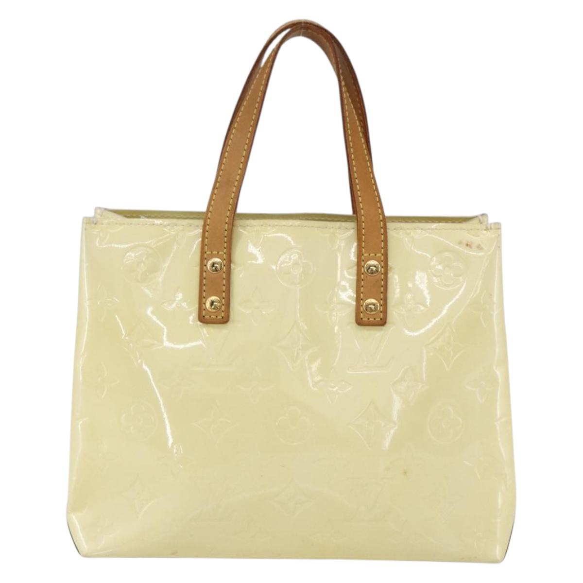 LOUIS VUITTON Monogram Vernis Reade PM Hand Bag Perle M91336 LV Auth ka2021