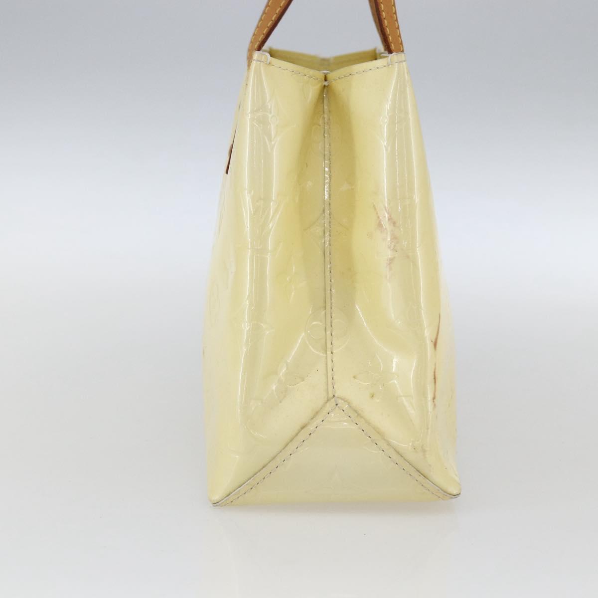 LOUIS VUITTON Monogram Vernis Reade PM Hand Bag Perle M91336 LV Auth ka2021