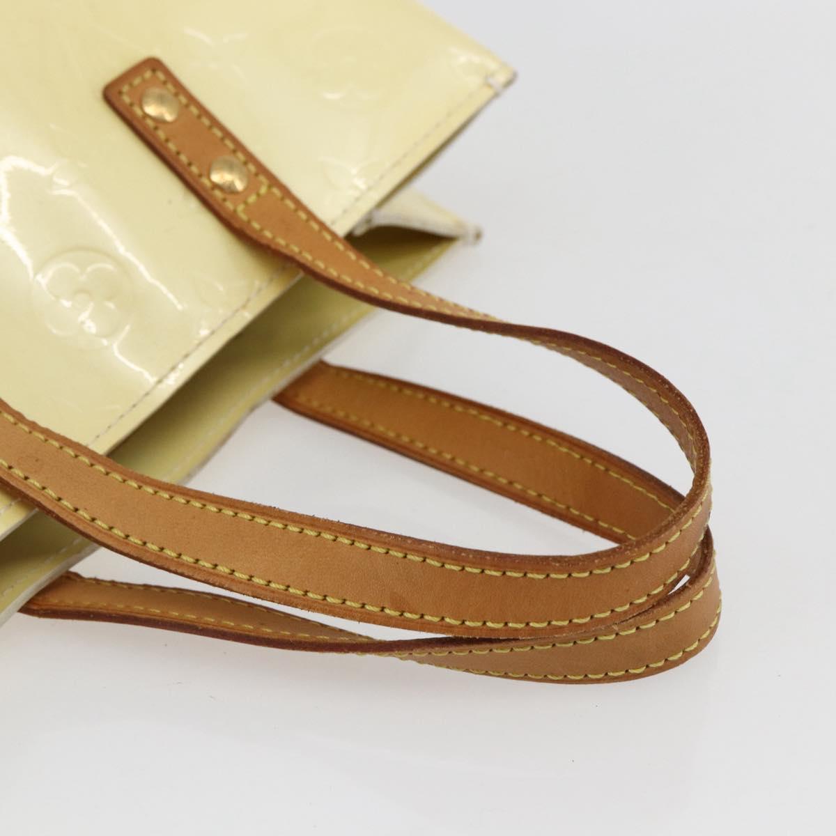 LOUIS VUITTON Monogram Vernis Reade PM Hand Bag Perle M91336 LV Auth ka2021