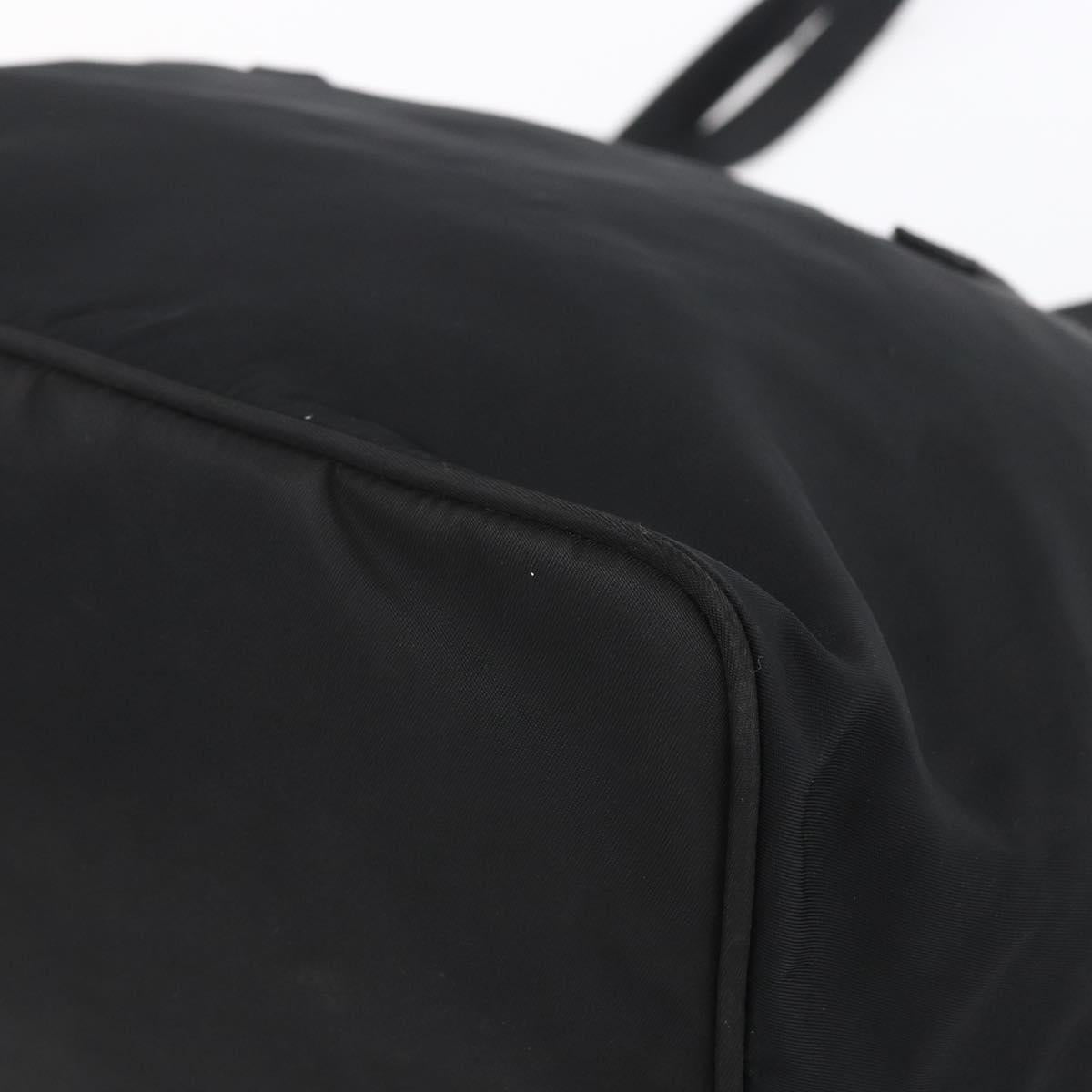 PRADA Shoulder Bag Nylon Black Silver Auth ka203