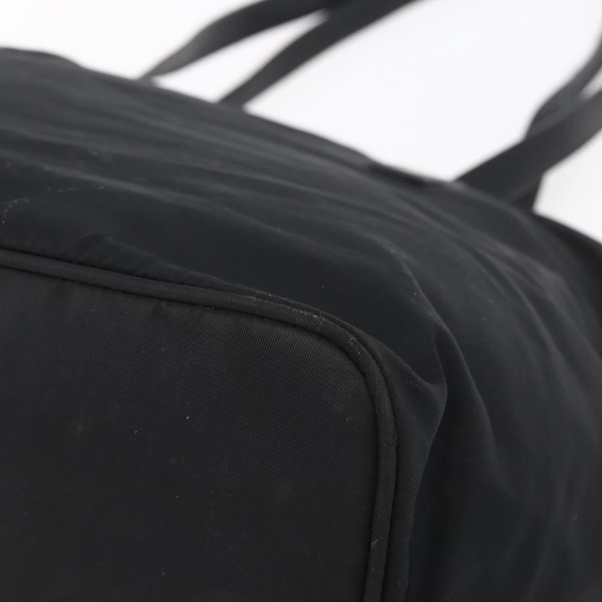 PRADA Shoulder Bag Nylon Black Silver Auth ka203