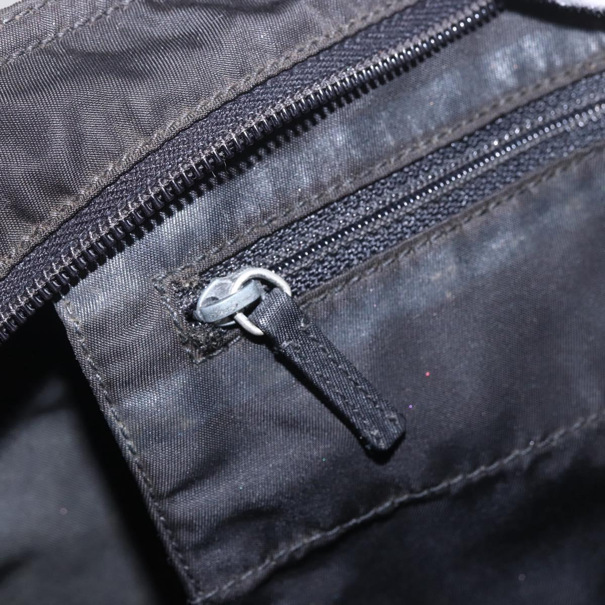 PRADA Shoulder Bag Nylon Black Silver Auth ka203
