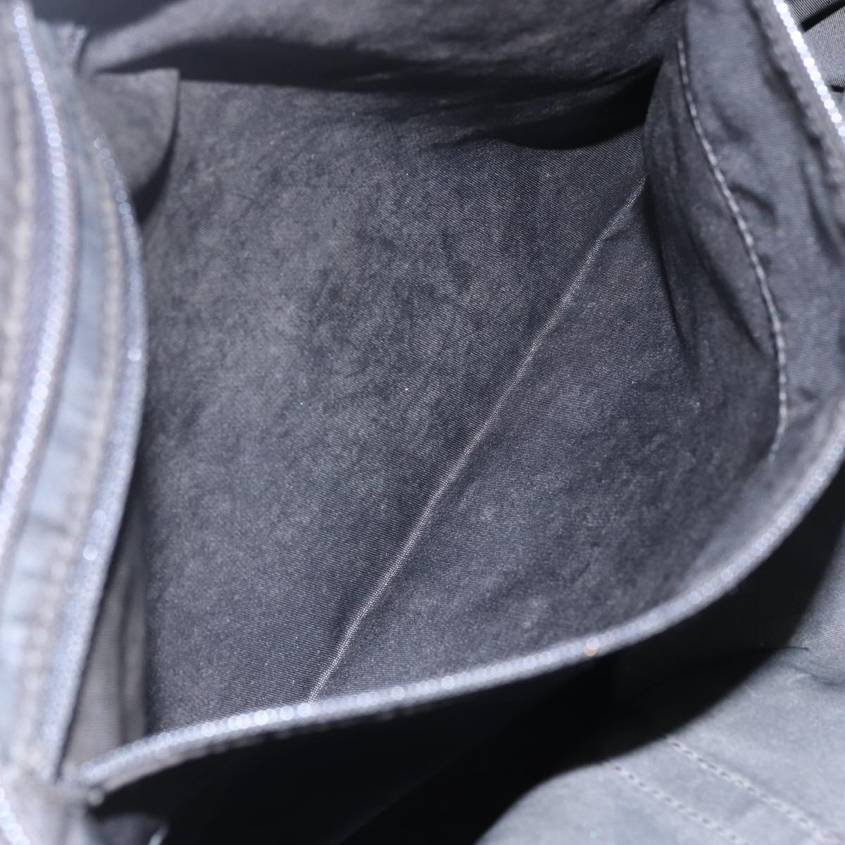 PRADA Shoulder Bag Nylon Black Silver Auth ka203