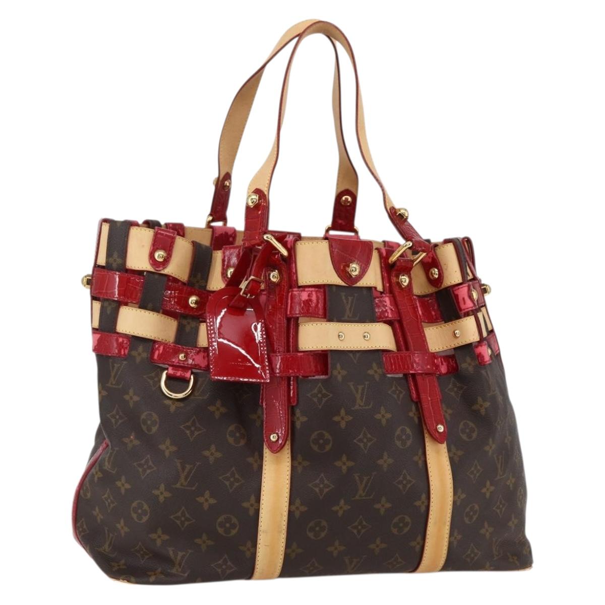 LOUIS VUITTON Monogram Ruby Sarina MM Tote Bag Red M95611 LV Auth ka2035