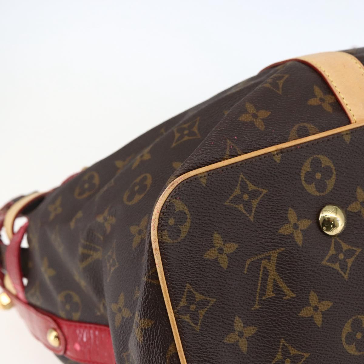 LOUIS VUITTON Monogram Ruby Sarina MM Tote Bag Red M95611 LV Auth ka2035