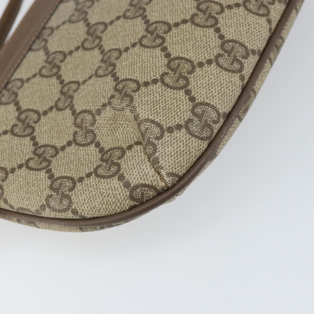 GUCCI GG Plus Supreme Shoulder Bag PVC Beige Gold 904 02 020 Auth ka2038