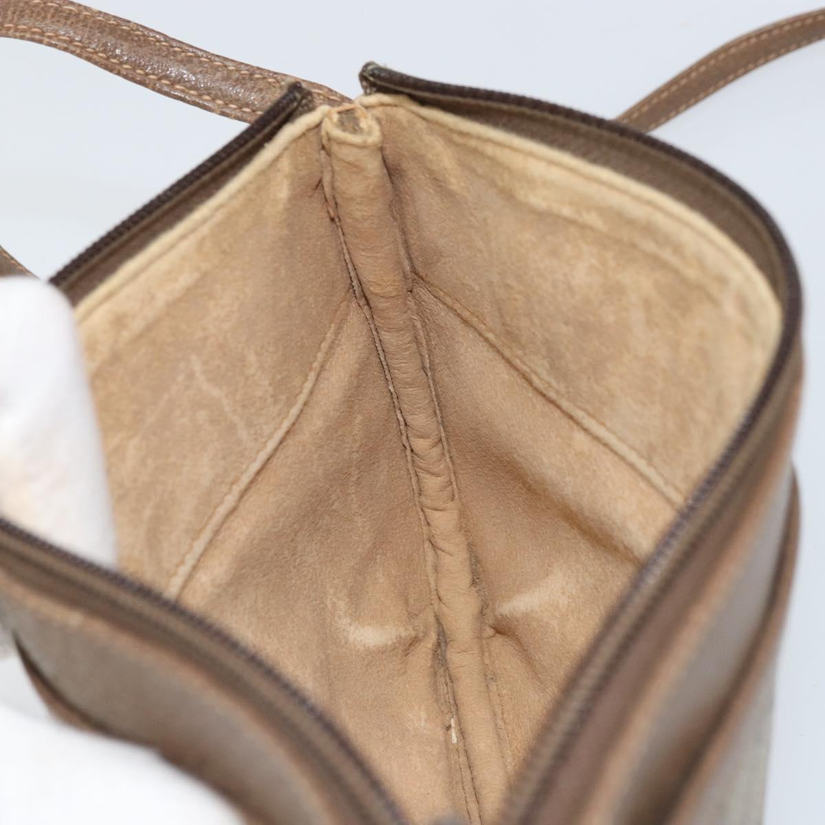 GUCCI GG Plus Supreme Shoulder Bag PVC Beige Gold 904 02 020 Auth ka2038