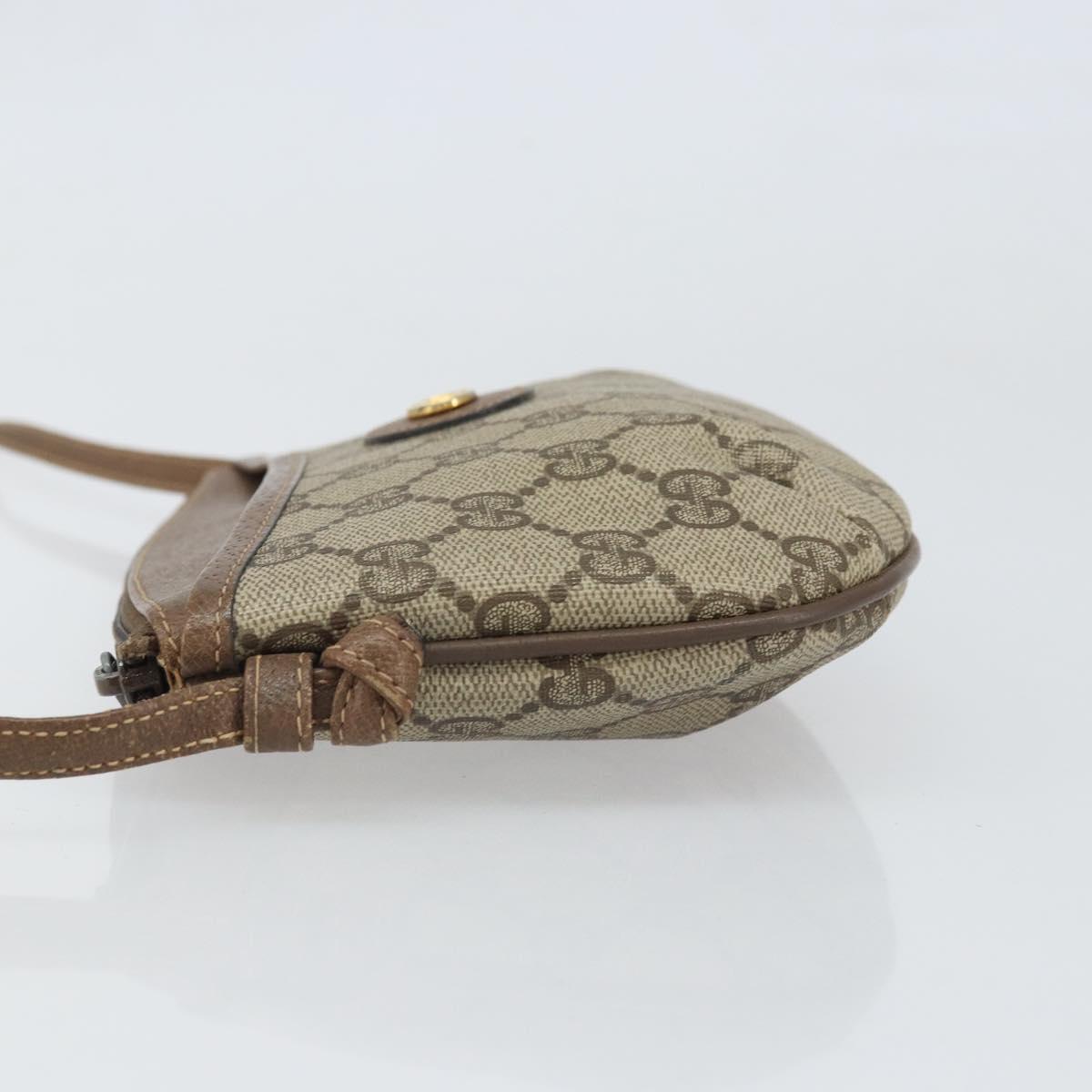GUCCI GG Plus Supreme Shoulder Bag PVC Beige Gold 904 02 020 Auth ka2038
