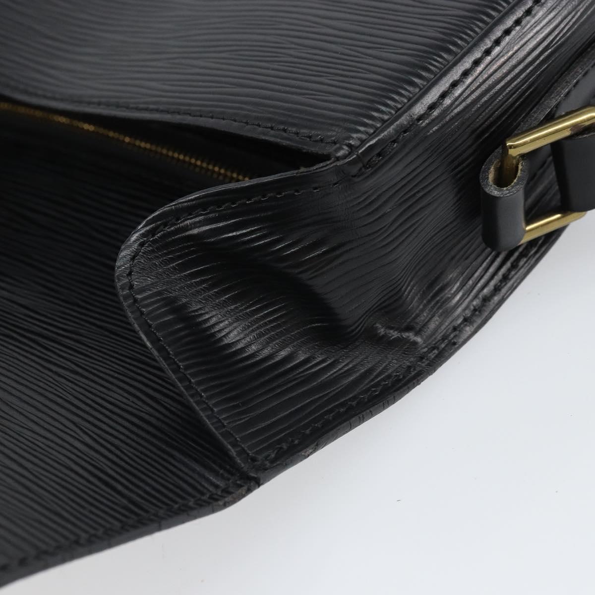 LOUIS VUITTON Epi Saint Cloud GM Shoulder Bag Black Noir M52192 LV Auth ka2049