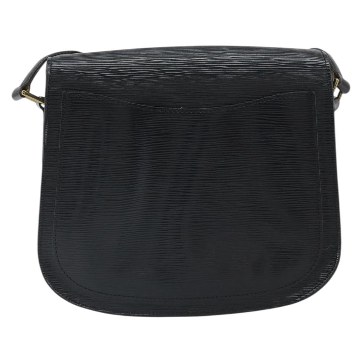 LOUIS VUITTON Epi Saint Cloud GM Shoulder Bag Black Noir M52192 LV Auth ka2049