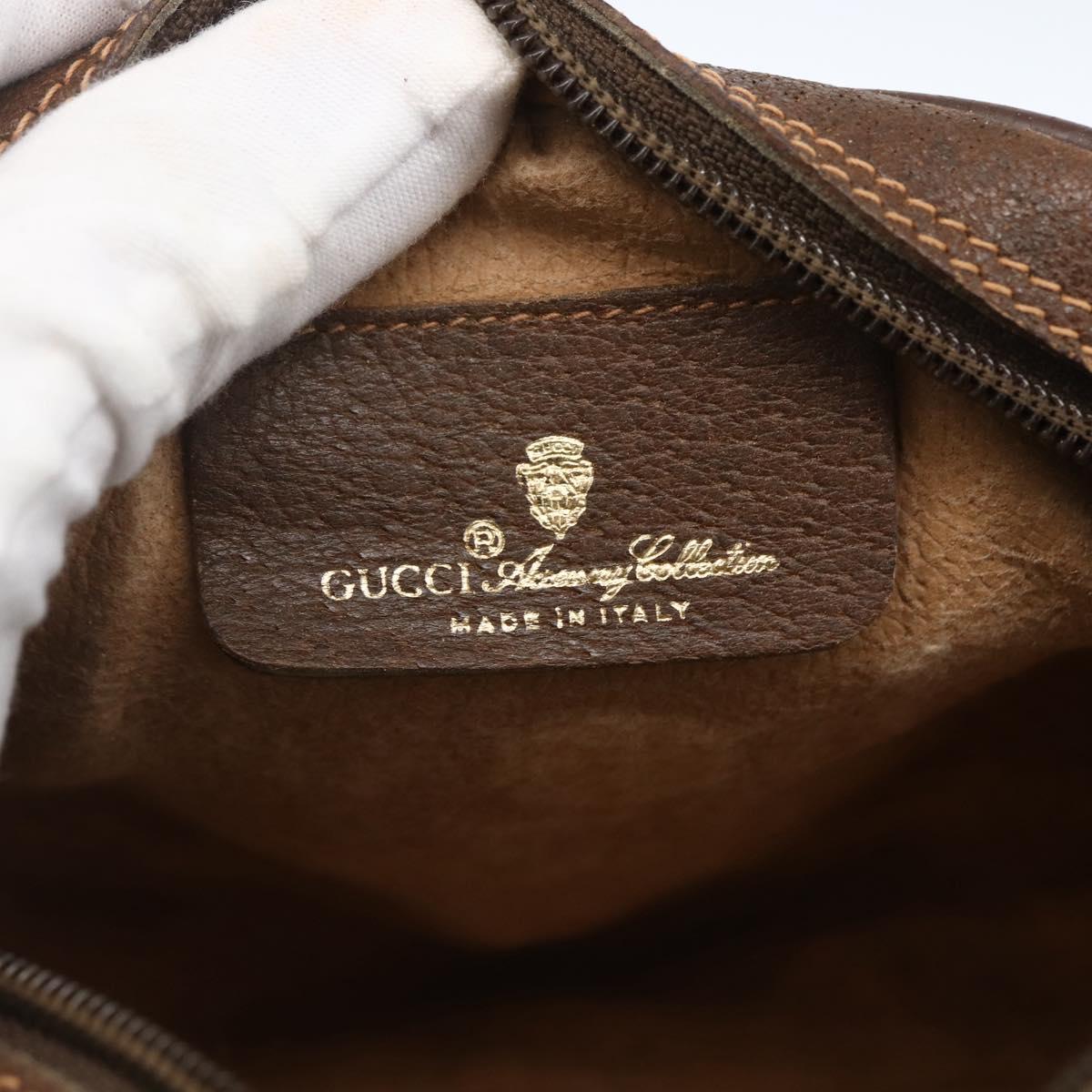 GUCCI GG Supreme Web Sherry Line Bag PVC Beige Gold 89 02 066 Auth ka2054