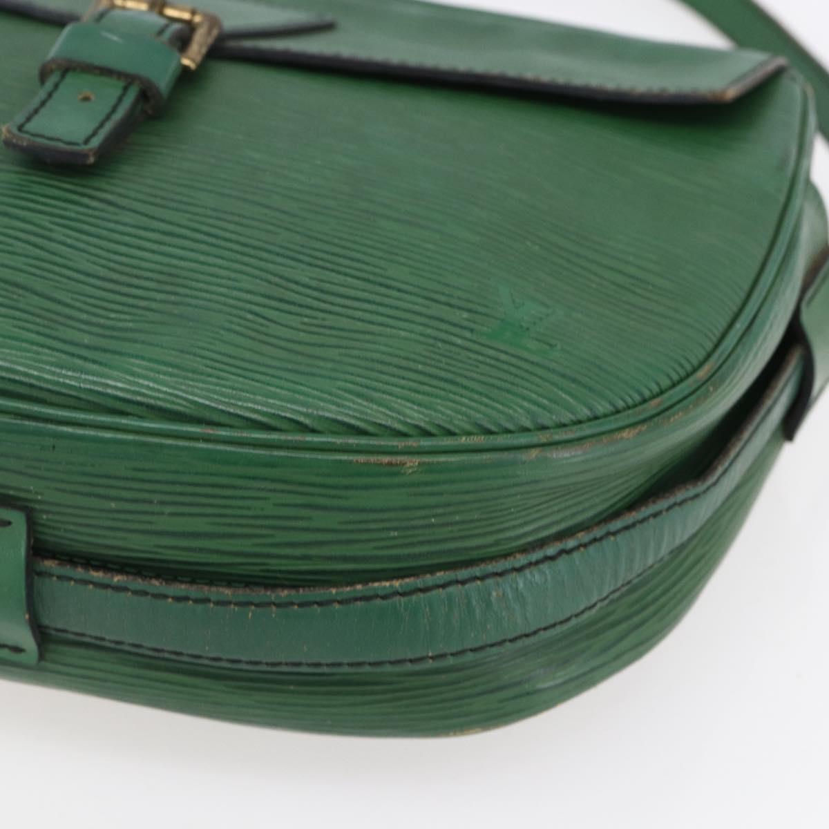 LOUIS VUITTON Epi Jeune Fille MM Shoulder Bag Green M52154 LV Auth ka206