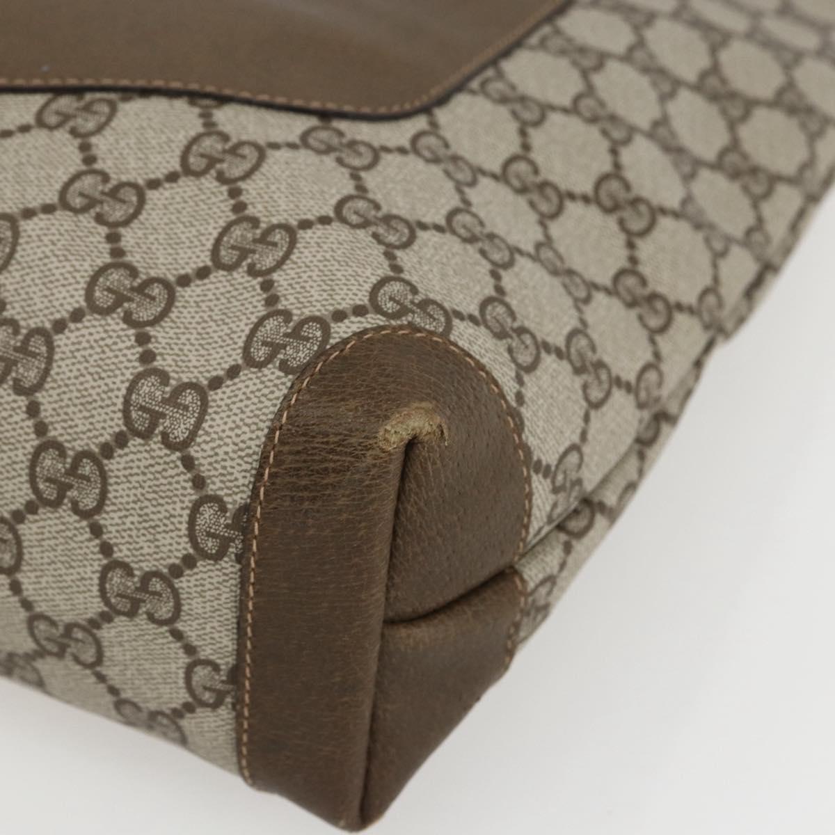 GUCCI GG Supreme Tote Bag PVC Beige Gold 002 103 1301 Auth ka2063