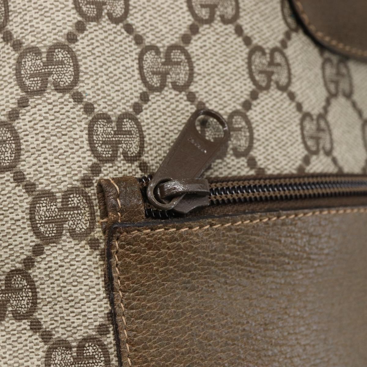 GUCCI GG Supreme Tote Bag PVC Beige Gold 002 103 1301 Auth ka2063