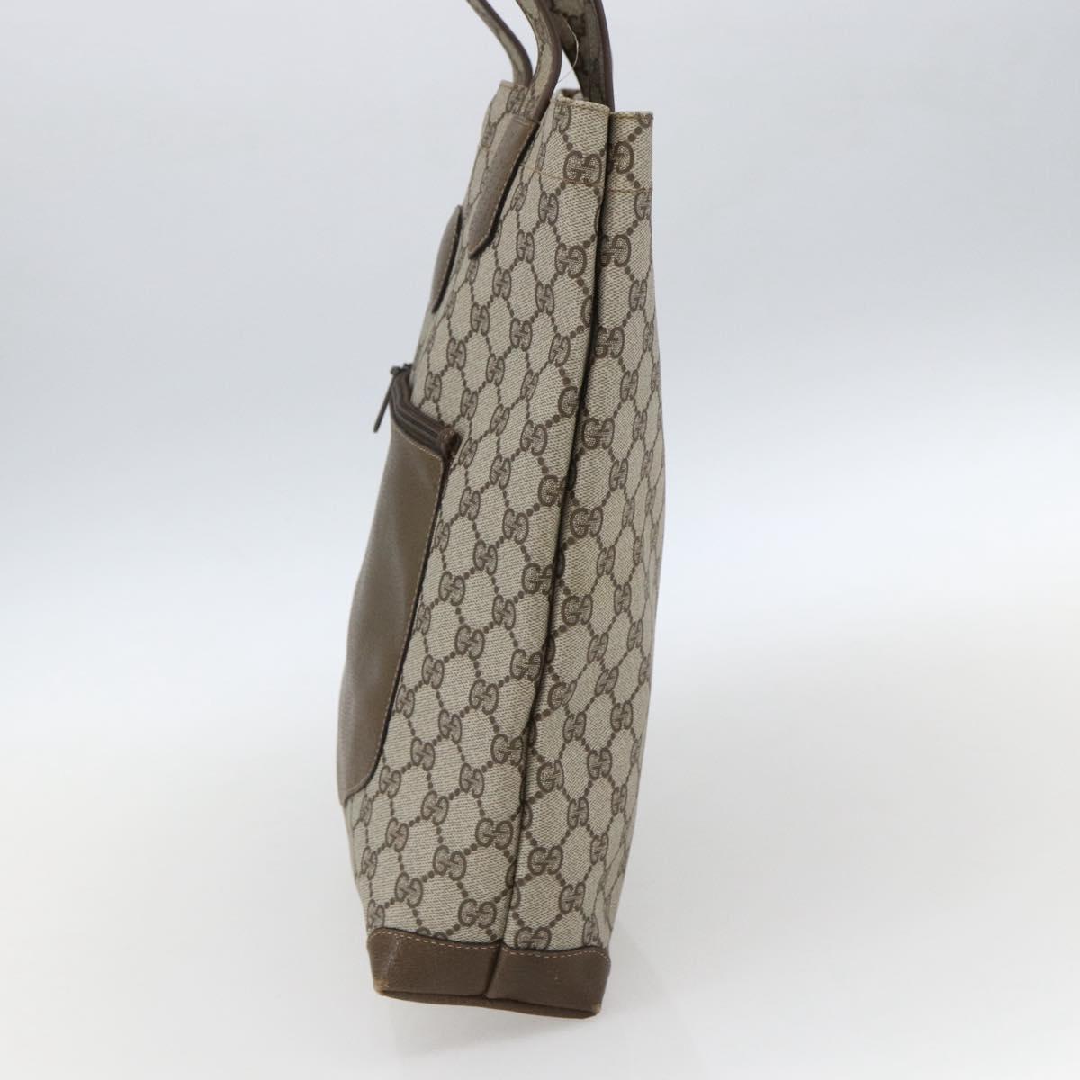 GUCCI GG Supreme Tote Bag PVC Beige Gold 002 103 1301 Auth ka2063