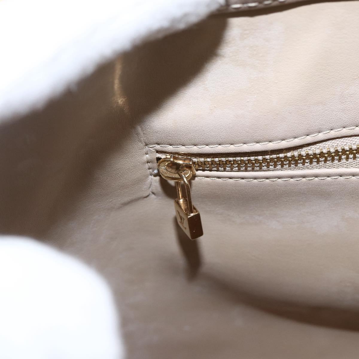 LOUIS VUITTON Monogram Vernis Houston Hand Bag Jaune M91121 LV Auth ka2072