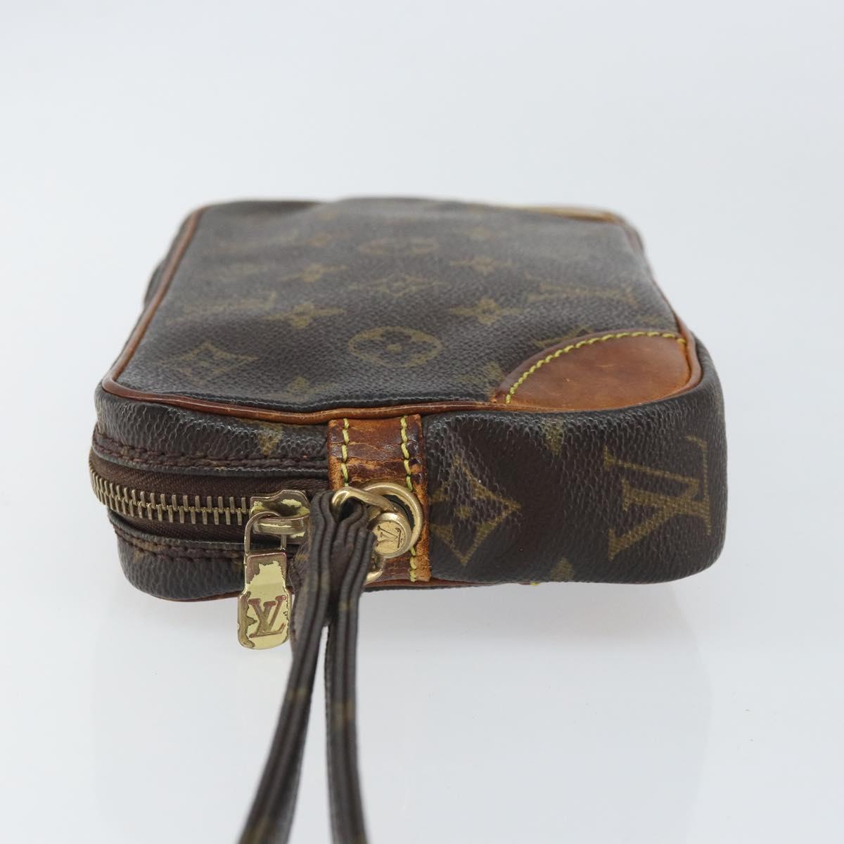 LOUIS VUITTON Monogram Marly Dragonne PM Clutch Bag M51827 LV Auth ka2078