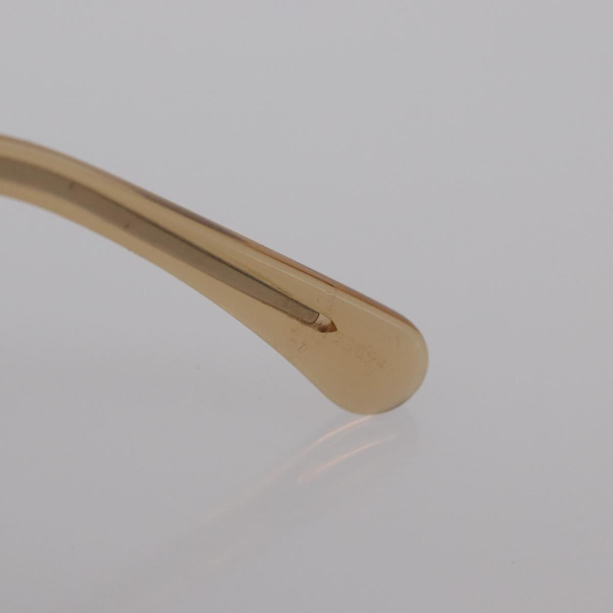 CHANEL Sunglasses metal Beige CC Auth ka2082