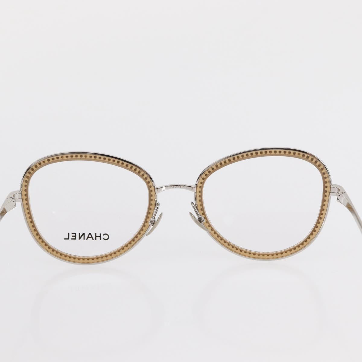 CHANEL Sunglasses metal Beige CC Auth ka2082