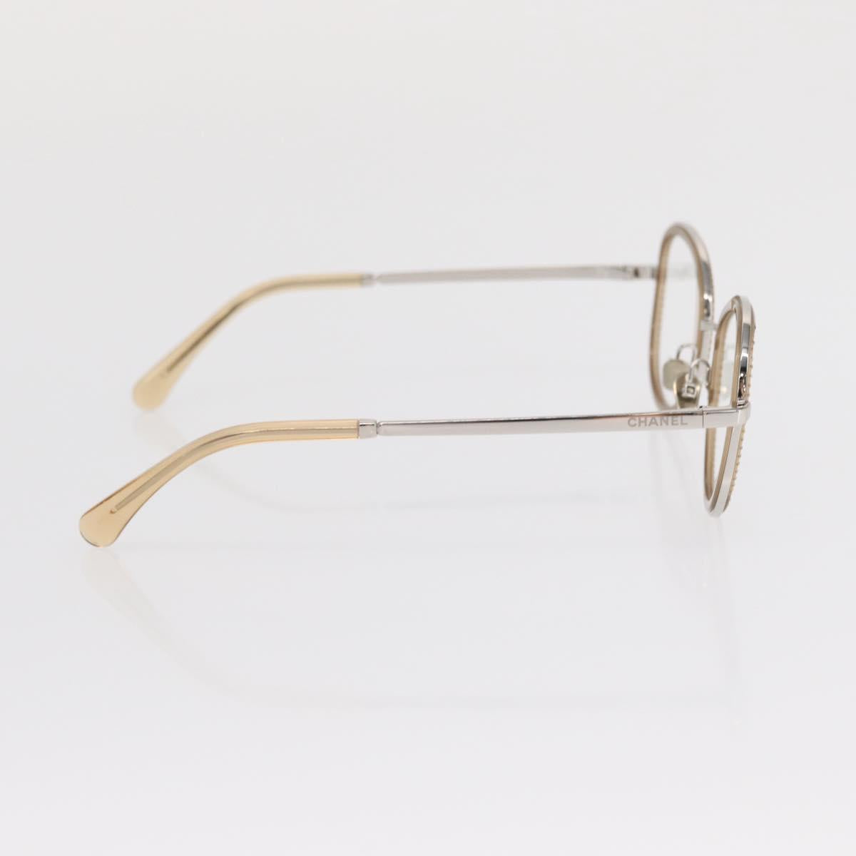 CHANEL Sunglasses metal Beige CC Auth ka2082