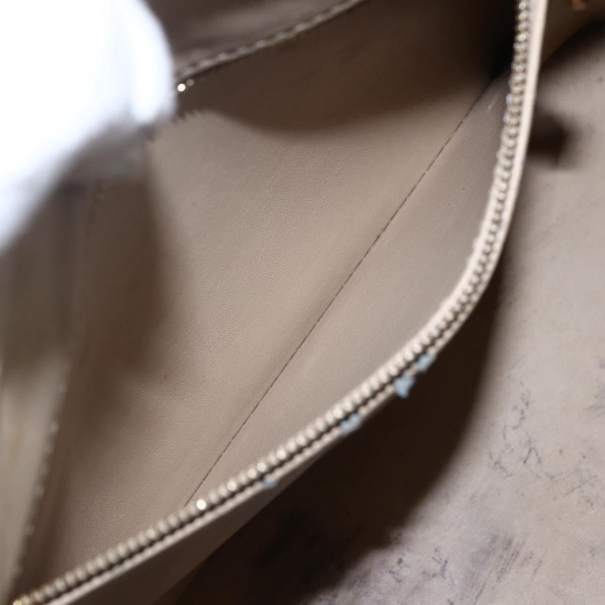 LOUIS VUITTON Monogram Vernis Houston Hand Bag Beige M91004 LV Auth ka2099