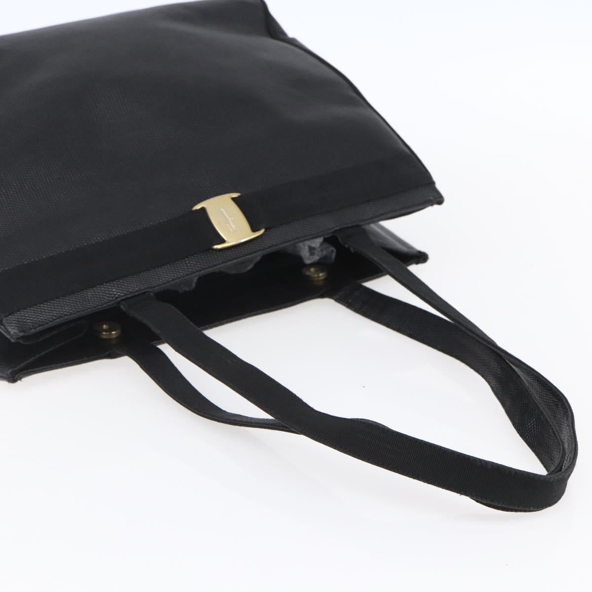 Salvatore Ferragamo Shoulder Bag Leather 2 Set Black Auth ka210