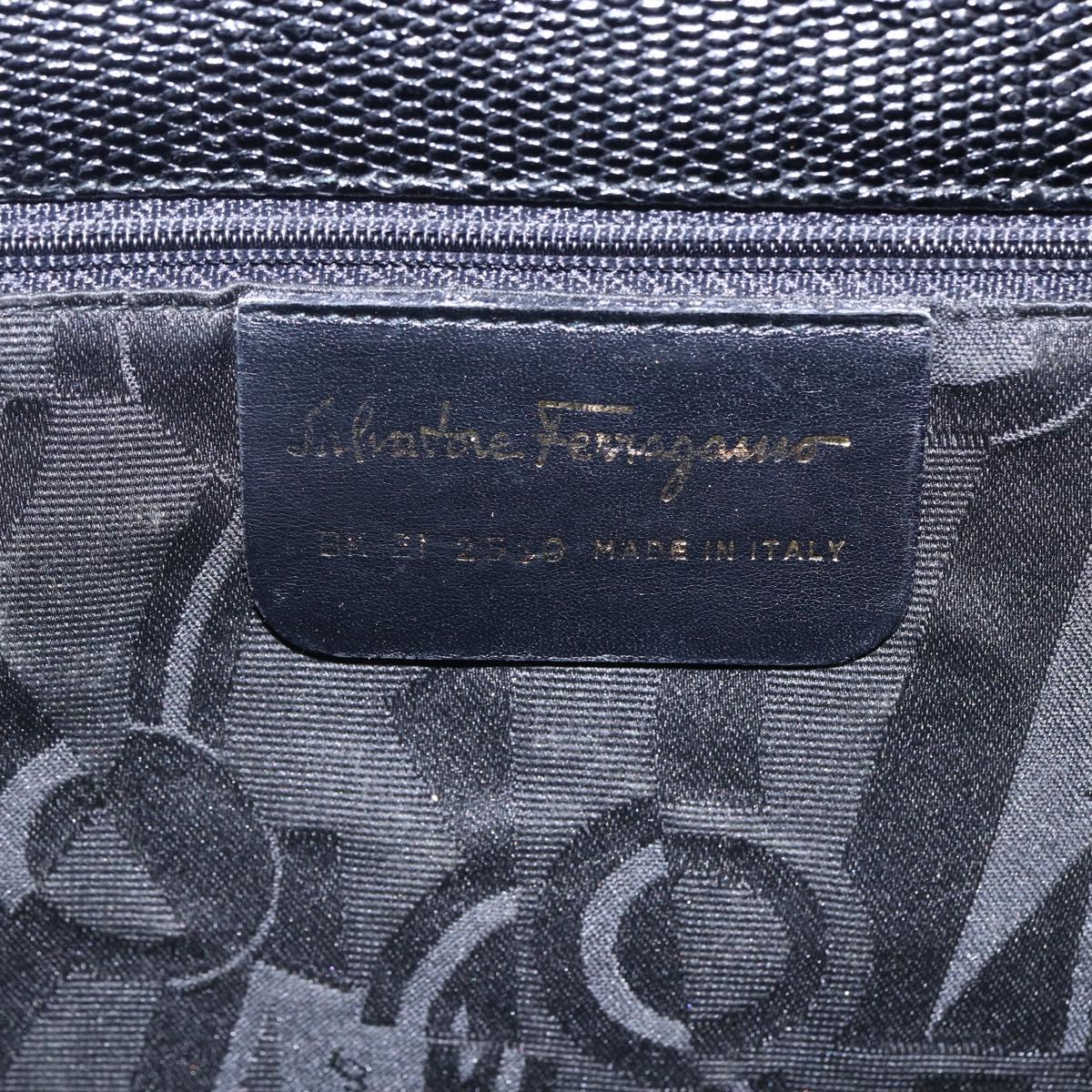 Salvatore Ferragamo Shoulder Bag Leather 2 Set Black Auth ka210