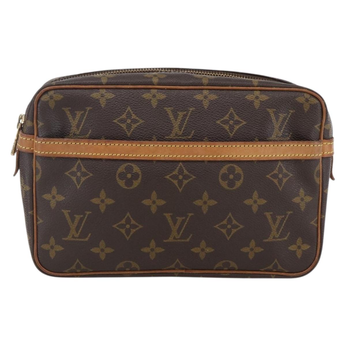 LOUIS VUITTON Monogram Compiegne 23 Clutch Bag M51847 LV Auth ka2101