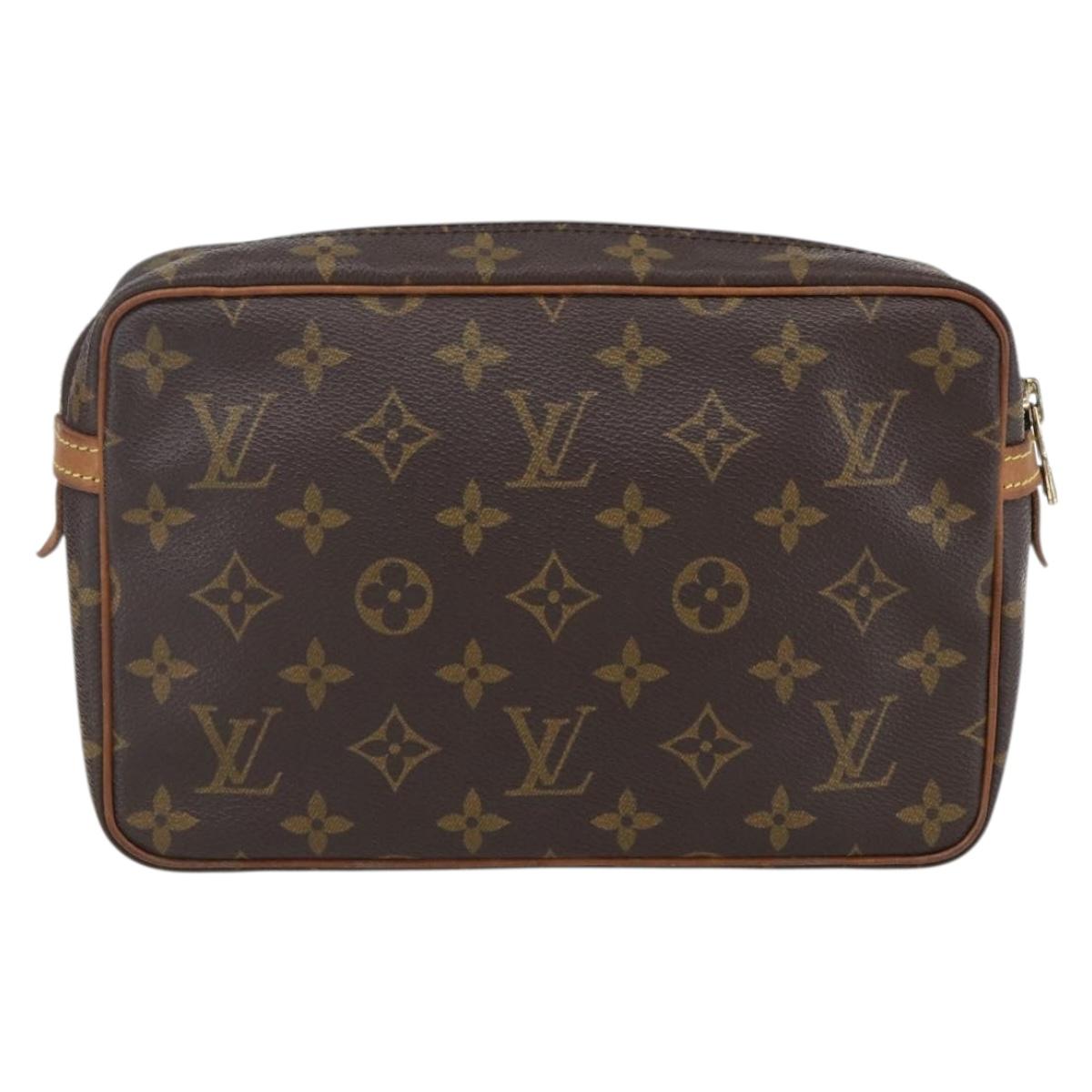 LOUIS VUITTON Monogram Compiegne 23 Clutch Bag M51847 LV Auth ka2101