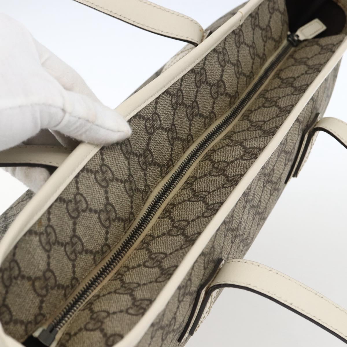 GUCCI GG Supreme Tote Bag PVC Beige 211137 Auth ka2107