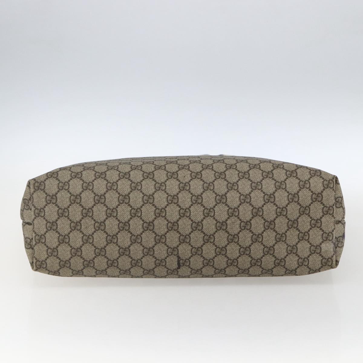 GUCCI GG Supreme Tote Bag PVC Beige 211137 Auth ka2107