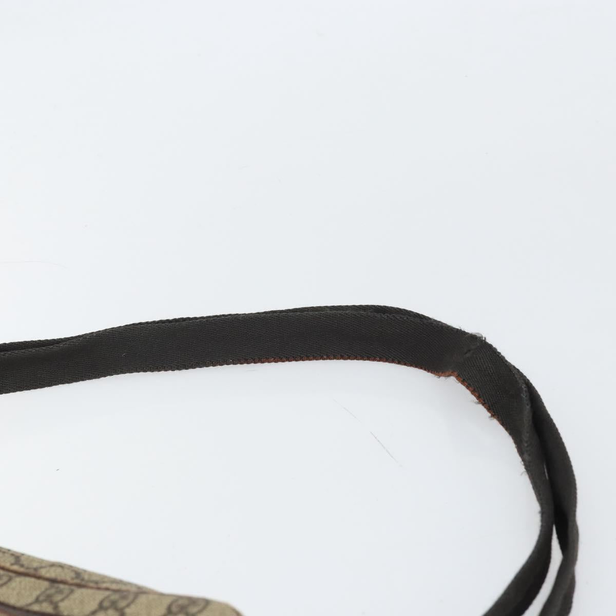 GUCCI GG Supreme Shoulder Bag PVC Leather Beige 92551 Auth ka2120